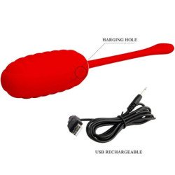 PRETTY LOVE - HUEVO VIBRATORIO RECARGABLE KIRK ROJO