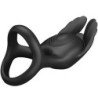 PRETTY LOVE - ANILLO PARA PENE VIBRANTE SILAS 7 VIBRACIONES SILICONA NEGRA