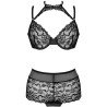 LIVCO CORSETTI FASHION - LINERA FOR THE SENSES COLLECTION SUJETADOR + PANTY NEGRO S/M