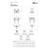 LIVCO CORSETTI FASHION - SNEHANA LC 90443 SUJETADOR + LIGUERO + BRAGUITA NEGRA