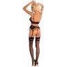LIVCO CORSETTI FASHION - MORIDAM LC 90552 SUJETADOR + LIGUERO + BRAGUITA NEGRO L/XL