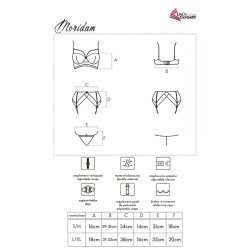 LIVCO CORSETTI FASHION - MORIDAM LC 90552 SUJETADOR + LIGUERO + BRAGUITA NEGRO L/XL