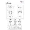LIVCO CORSETTI FASHION - MORIDAM LC 90552 SUJETADOR + LIGUERO + BRAGUITA NEGRO L/XL