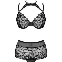 LIVCO CORSETTI FASHION - LINERA FOR THE SENSES COLLECTION SUJETADOR + PANTY NEGRO L/XL