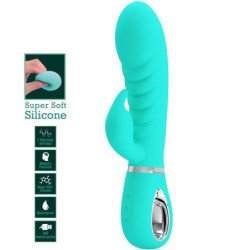 PRETTY LOVE - VIBRADOR MULTIFUNCIÓN PARA EL PUNTO G DE PRESCOTT, COLOR VERDE AGUA