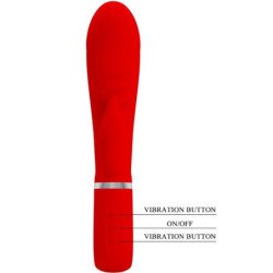 PRETTY LOVE - VIBRADOR MULTIFUNCIÓN PARA EL PUNTO G DE PRESCOTT, ROJO