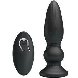 MR PLAY - POTENTE VIBRADOR CON CONTROL REMOTO Y TAPÓN ANAL NEGRO