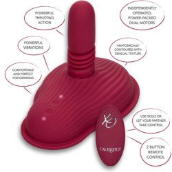 CALEXOTICS - MASAJEADOR DE RIENDO CON DOBLE MOTOR Y CONTROL REMOTO, ROJO