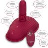CALEXOTICS - MASAJEADOR DE RIENDO CON DOBLE MOTOR Y CONTROL REMOTO, ROJO