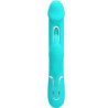 PRETTY LOVE - KAMPAS VIBRADOR RABBIT 3 EN 1 MULTIFUNCIÓN CON LENGUA VERDE AGUA