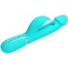 PRETTY LOVE - VIBRADOR MULTIFUNCIÓN 3 EN 1 KAMPAS RABBIT CON LENGUA VERDE AGUA