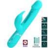 PRETTY LOVE - VIBRADOR MULTIFUNCIÓN 3 EN 1 KAMPAS RABBIT CON LENGUA VERDE AGUA