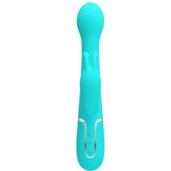 PRETTY LOVE - VIBRADOR DEJON RABBIT MULTIFUNCIÓN 3 EN 1 VERDE AGUA