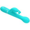 PRETTY LOVE - VIBRADOR DEJON RABBIT MULTIFUNCIÓN 3 EN 1 VERDE AGUA