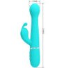 PRETTY LOVE - VIBRADOR DEJON RABBIT MULTIFUNCIÓN 3 EN 1 VERDE AGUA