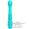 PRETTY LOVE - VIBRADOR DEJON RABBIT MULTIFUNCIÓN 3 EN 1 VERDE AGUA