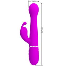 AMOR PRECIOSO - VIBRADOR DEJON RABBIT 3 EN 1 MULTIFUNCIÓN VIOLETA