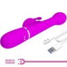 AMOR PRECIOSO - VIBRADOR DEJON RABBIT 3 EN 1 MULTIFUNCIÓN VIOLETA
