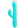 AMOR PRECIOSO - VIBRADOR CON FORMA DE CONEJO CON PERLAS VERDE AGUA