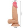 PRETTY LOVE - SERIE DE PIEL DESLIZANTE DILDO REALISTA CON VENTOSA DE PIEL DESLIZANTE 19,4 CM