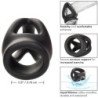 CALEXOTICS - ANILLO DE DOBLE JAULA ALPHA NEGRO