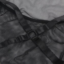 SUBLLIME - VESTIDO NEGRO TRANSPARENTE CON CUELLO HALTER TALLA L/XL