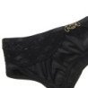 SUBBLIME - CONJUNTO DE 3 PIEZAS SUJETADOR + TANGA + LIGUERO DE ENCAJE NEGRO TALLA S/M
