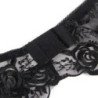 SUBBLIME - CONJUNTO DE 3 PIEZAS SUJETADOR + TANGA + LIGUERO ESTAMPADO FLORAL NEGRO TALLA S/M
