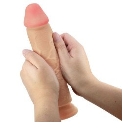 PRETTY LOVE - SERIE DE PIEL DESLIZANTE DILDO REALISTA CON VENTOSA DE PIEL DESLIZANTE, 23,4 CM