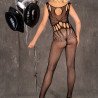 LIVCO CORSETTI FASHION - BODY STOCKING SIN ENTREPIERNA AMAHIL NEGRO TALLA ÚNICA