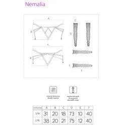 LIVCO CORSETTI FASHION - NEMALIA SET LIGUERO + MEDIAS + GUANTES NEGRO L/XL