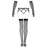 LIVCO CORSETTI FASHION - CONJUNTO NEMALIA LIGUERO + MEDIAS + GUANTES NEGROS