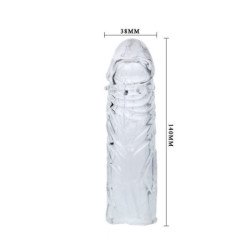 BAILE - FUNDA DE SILICONA TRANSPARENTE PARA PENE 13 CM