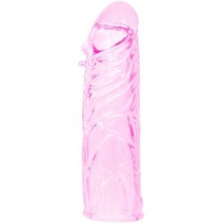 BAILE - FUNDA DE SILICONA ESTIMULANTE ROSA PARA PENE 13 CM