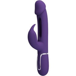 PRETTY LOVE - VIBRADOR MULTIFUNCIÓN KAMPAS RABBIT 3 EN 1 CON LENGUA VIOLETA