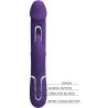 PRETTY LOVE - VIBRADOR MULTIFUNCIÓN KAMPAS RABBIT 3 EN 1 CON LENGUA VIOLETA