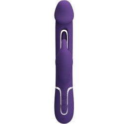 PRETTY LOVE - VIBRADOR MULTIFUNCIÓN KAMPAS RABBIT 3 EN 1 CON LENGUA VIOLETA