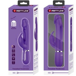 PRETTY LOVE - VIBRADOR MULTIFUNCIÓN KAMPAS RABBIT 3 EN 1 CON LENGUA VIOLETA
