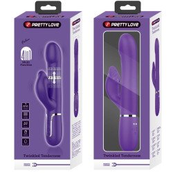 PRETTY LOVE - VIBRADOR ZALIN RABBIT CON PERLAS 4 EN 1 MORADO
