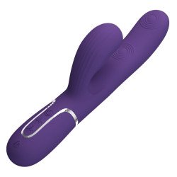 PRETTY LOVE - VIBRADOR PERLITA PARA EL PUNTO G 3 EN 1 MULTIFUNCIÓN MORADO