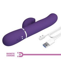 PRETTY LOVE - VIBRADOR PERLITA PARA EL PUNTO G 3 EN 1 MULTIFUNCIÓN MORADO