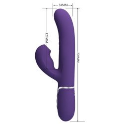 PRETTY LOVE - VIBRADOR PERLITA PARA EL PUNTO G 3 EN 1 MULTIFUNCIÓN MORADO