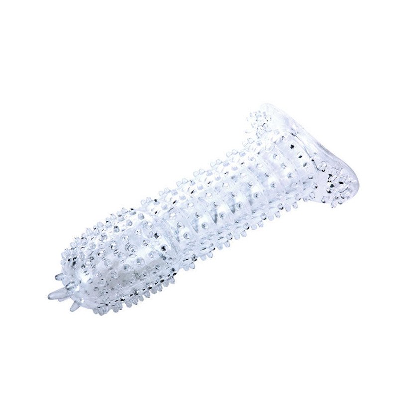 BAILE - FUNDA PARA EL PENE CON PUNTOS ESTIMULANTES ROSAS 14 CM