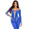 LEG AVENUE - BODY STOCK DE TOBILLO RECKLESS AZUL REAL