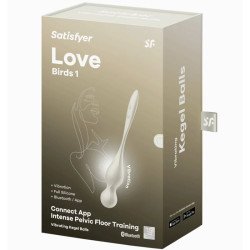 SATISFACTOR - BOLAS DE KEGEL VIBRATORIAS LOVE BIRDS BLANCAS