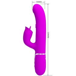 AMOR PRECIOSO - VIBRADOR CON FORMA DE CONEJO CON FUNCIÓN DE LAMER FUCHSIA