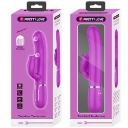 AMOR PRECIOSO - VIBRADOR CON FORMA DE CONEJO CON FUNCIÓN DE LAMER FUCHSIA