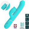 AMOR PRECIOSO - VIBRADOR CON FORMA DE CONEJO CON EXTREMO VERDE AGUA PARA LAMER