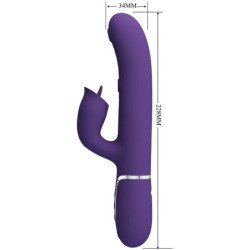 AMOR PRECIOSO - VIBRADOR CON FORMA DE CONEJO CON PUNTA DE LAMER MORADA